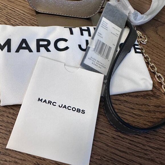 NWT! New Marc Jacobs Hot Shot Crossbody Leather Bag -Silver multi - Picture 9 of 12